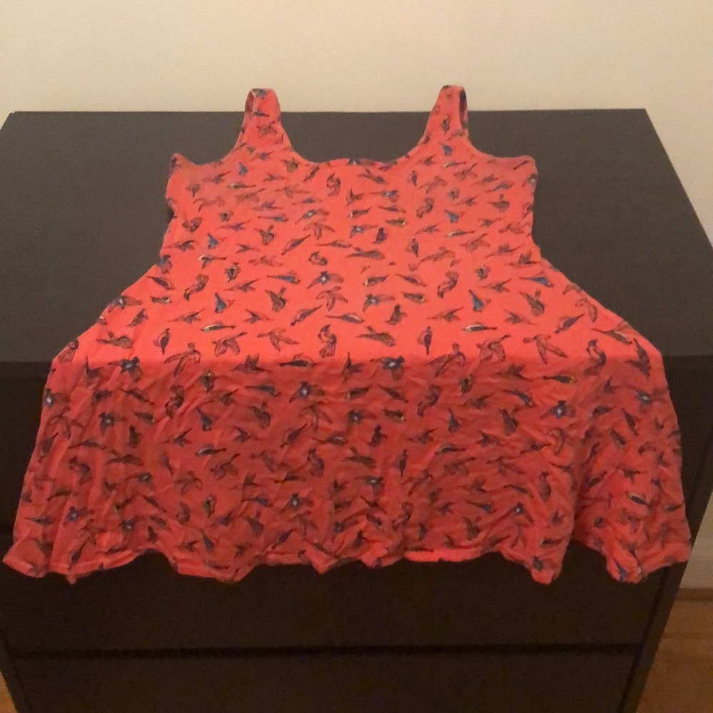 Pink Hummingbird Bird Print Dress